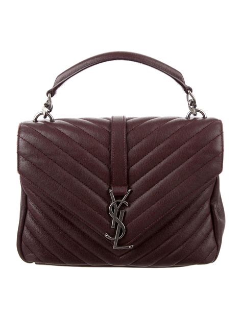 ysl handbag burgundy|yves saint laurent monogram bag.